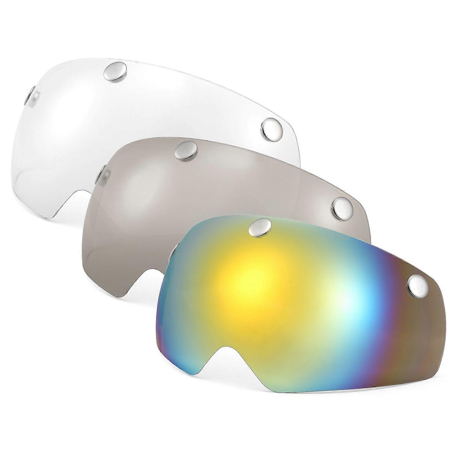 3pcs Detachable Magnetic Visor for Bike Helmet UV Guard for Men Women