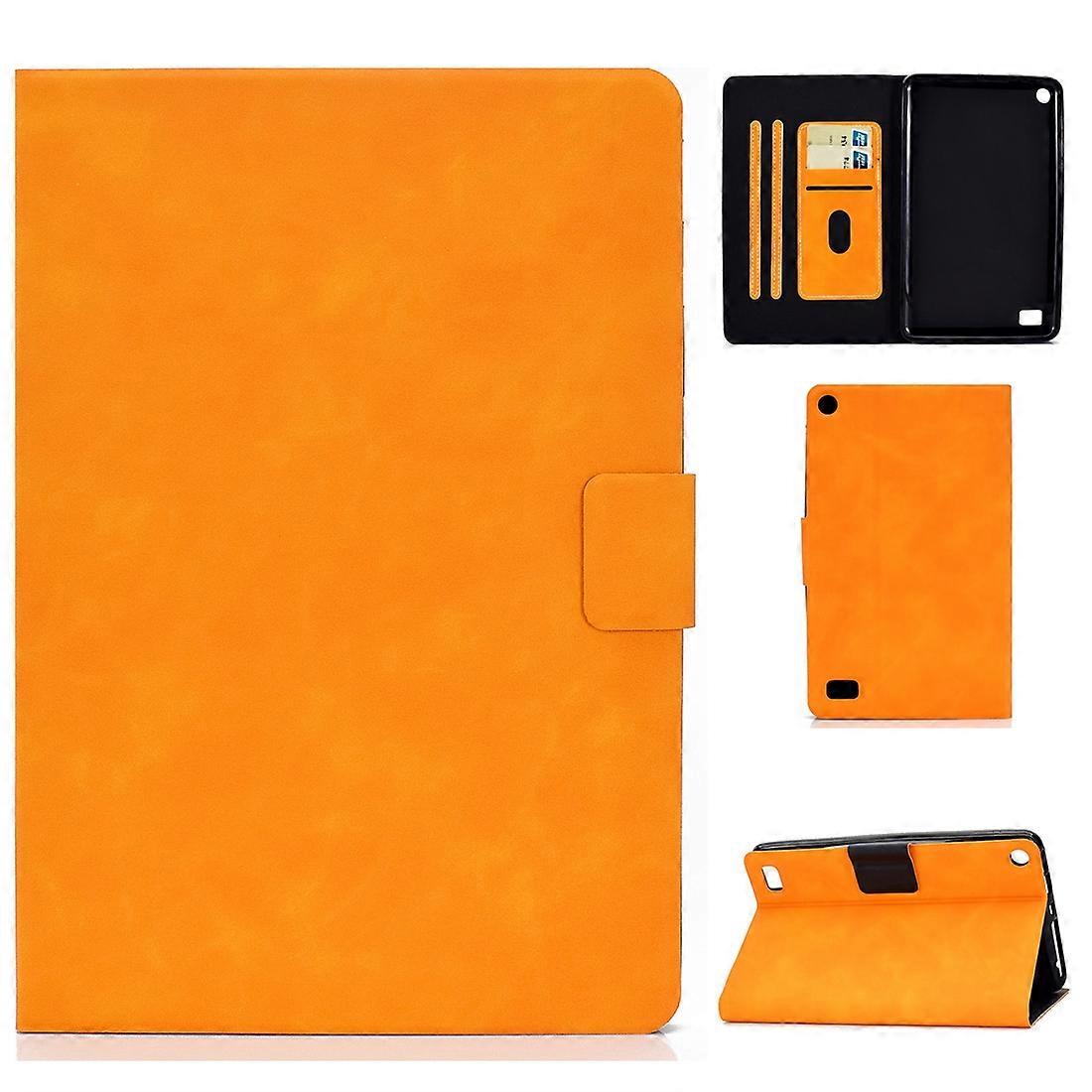 Cowhide Texture Horizontal Flip Leather Case with Holder & Card Slots & Sleep / Wake-up Function For Kindle Fire 7 2015 / 2017 / 2019