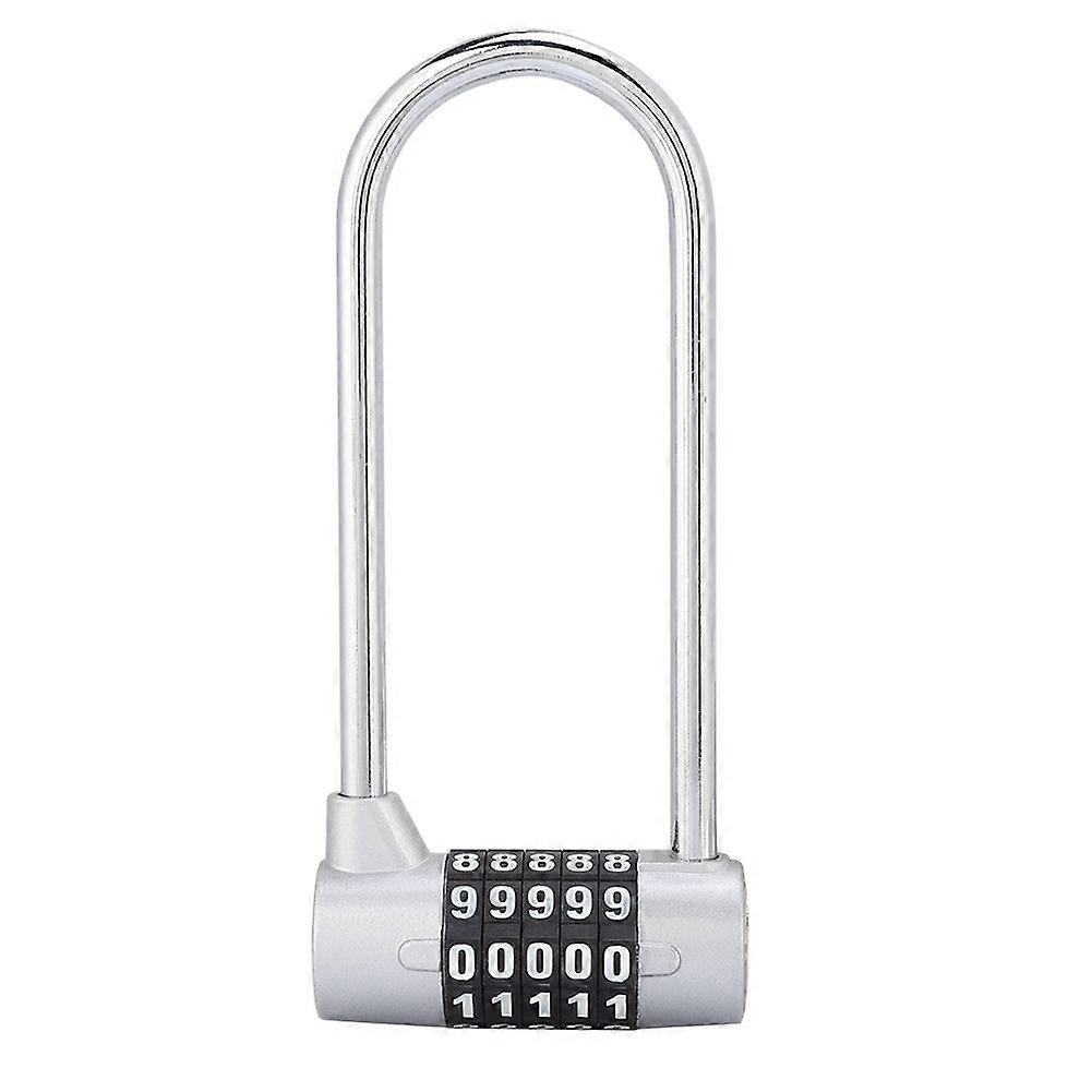 Zinc Alloy U shape Combination Digit Password Code Lock Extra Long Cabinet Door Padlock