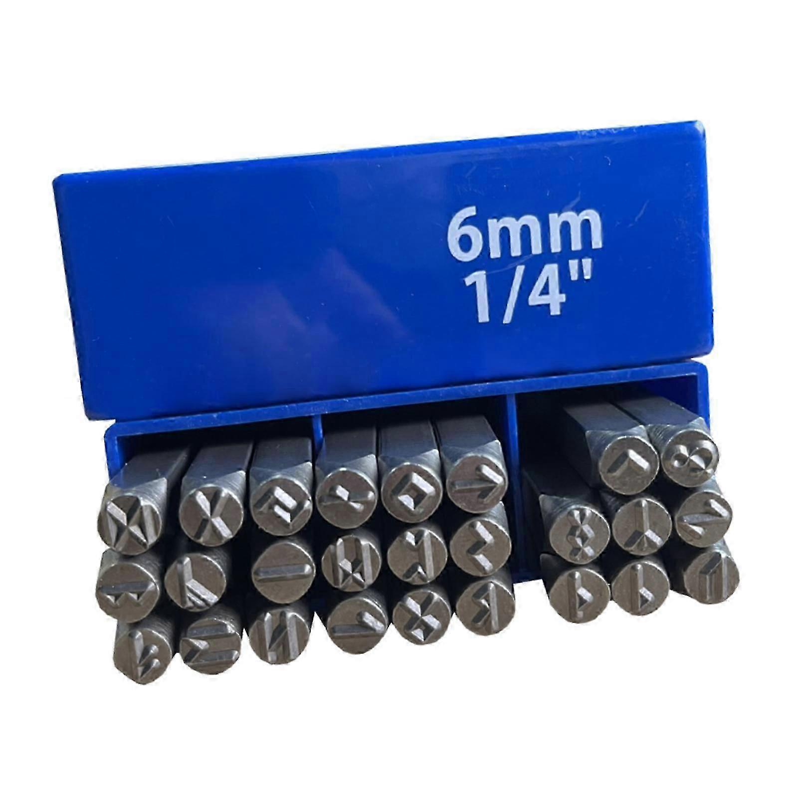 ゴシックスチームパンクルーンスタンプセット6mm、ボックスシンボルスタンプキット、スチール真鍮アルミニウム用