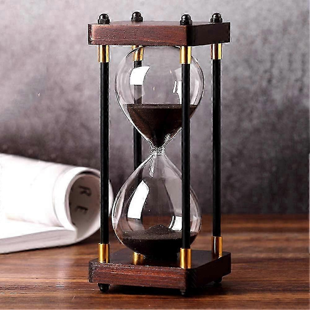 Timglas, timglas Timer, 60 minuter timglas, timglas Sand Timer, svart trä timglas, för hem, matsal, kontor inredning ny