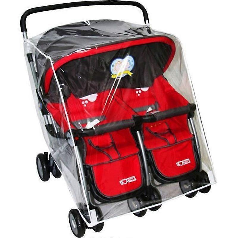 Pinji Transparent Double Stroller Rain Cover