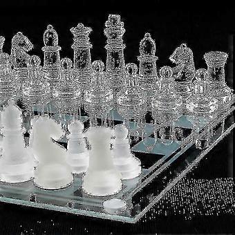 Artesanato de alta qualidade Crystal Glass Tabuleiros de xadrez Party Family Game-dh