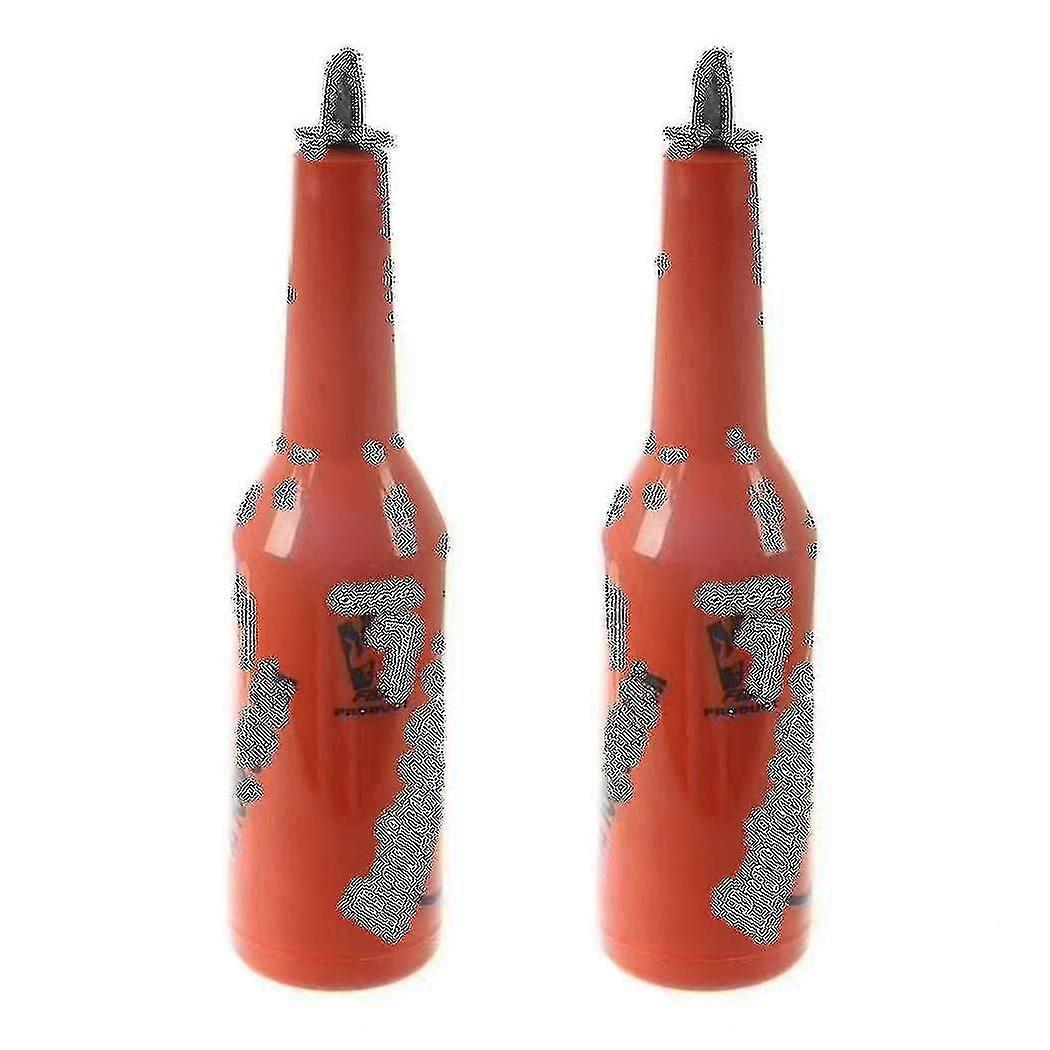 2x Flair Bartender Bartending Practice Bar Pub Bottle Wine Cocktail Shaker - Red
