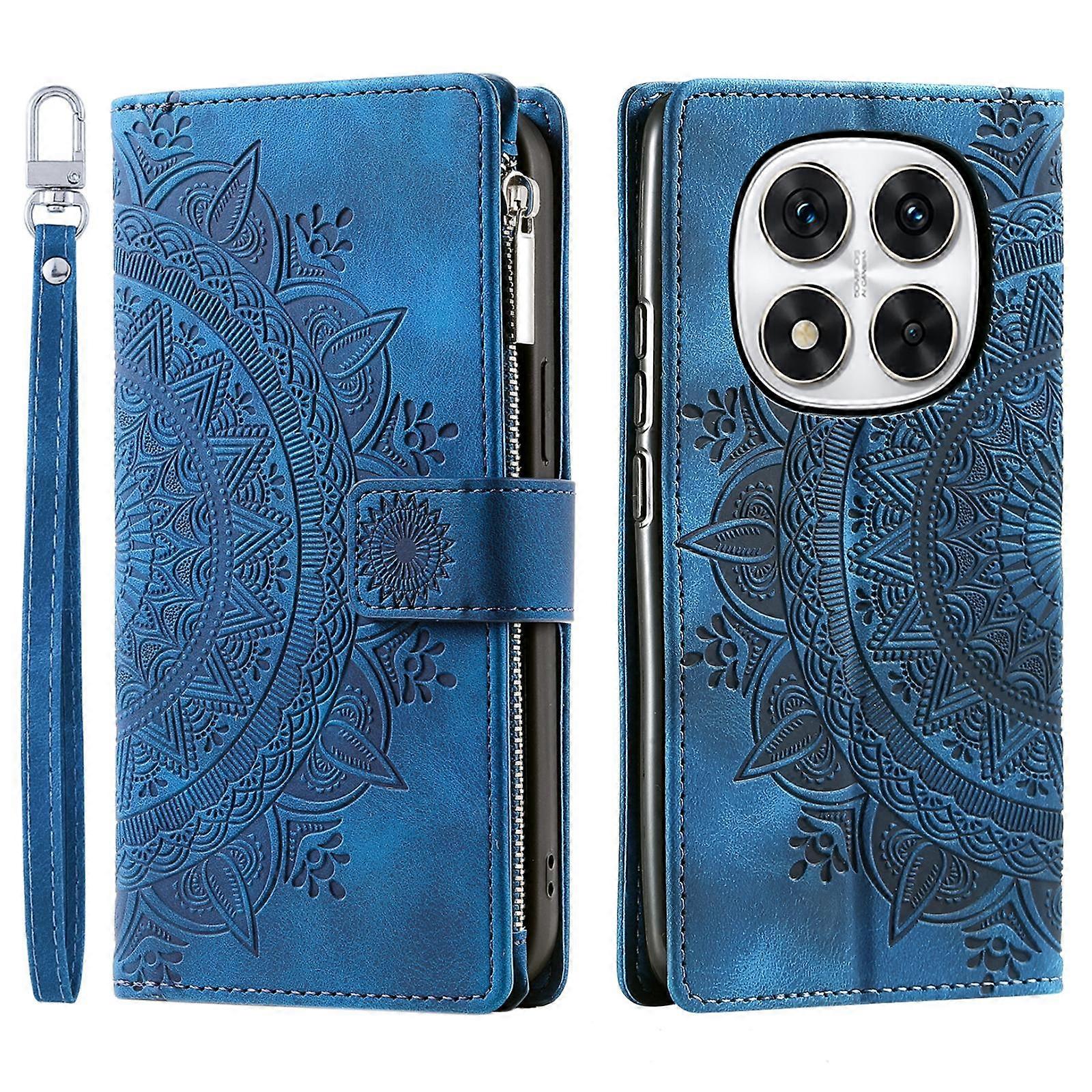 جراب هاتف من الجلد المغناطيسي المنقوش من الطوطم