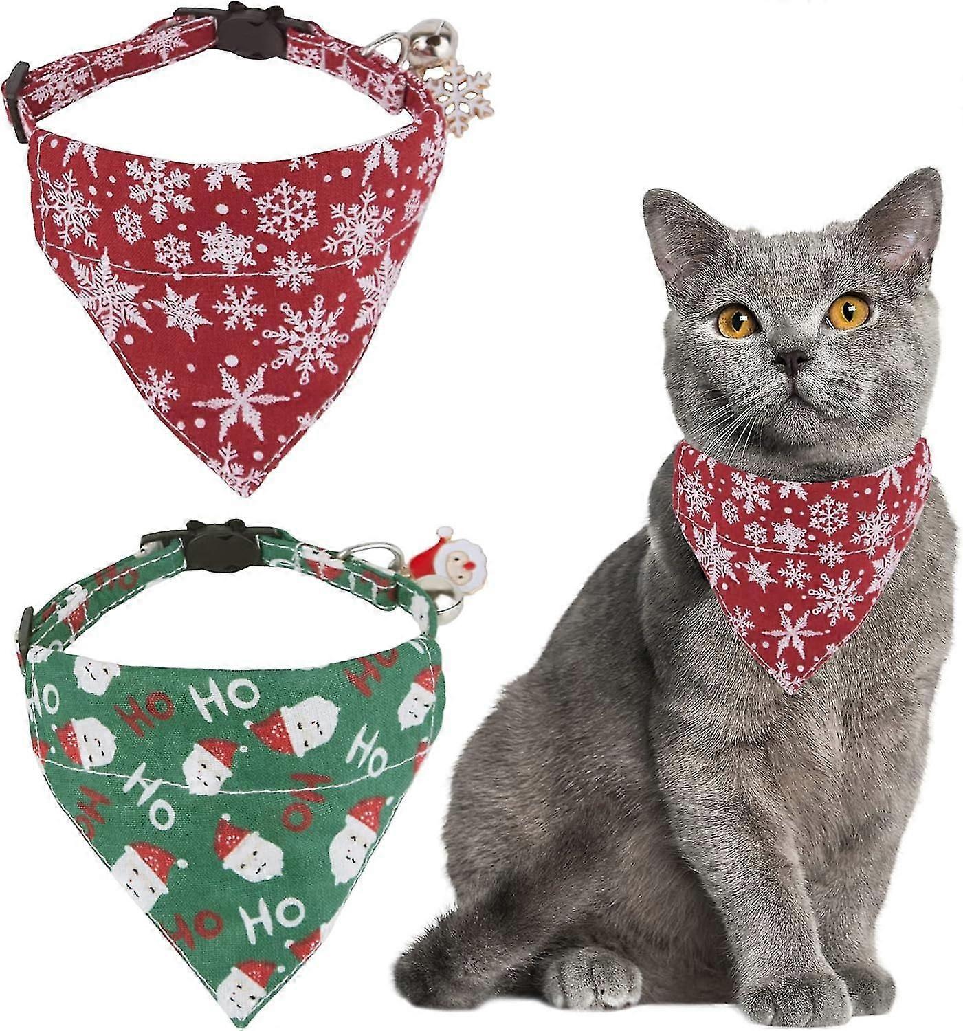 Christmas:ADOGGYGO Easter Cat Collars Breakaway with Removable Bandana, Adjustable Cat Easter Collar Cute Rabbit Easter Eggs Pattern Cat Bandana Colla