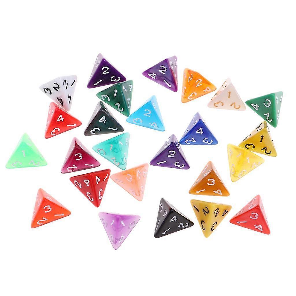 25x Plastic D4 Dice for DND TRPG Board Games Party Supplies Party Fun