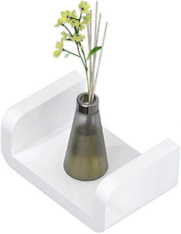 Home Decor Floating Shelf, Adhesive Wall Mounted Organizer for Space Saver, Elegant Kitchen Storage Solution