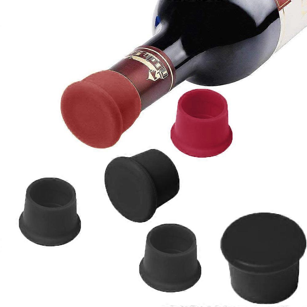 Wine Bottle Stopper, Silicone Bottle Caps with Airtight Seal and Leak-proof Champagne Corks, Easy to Operate Reusable Bottle Cover for Wine, Beer,