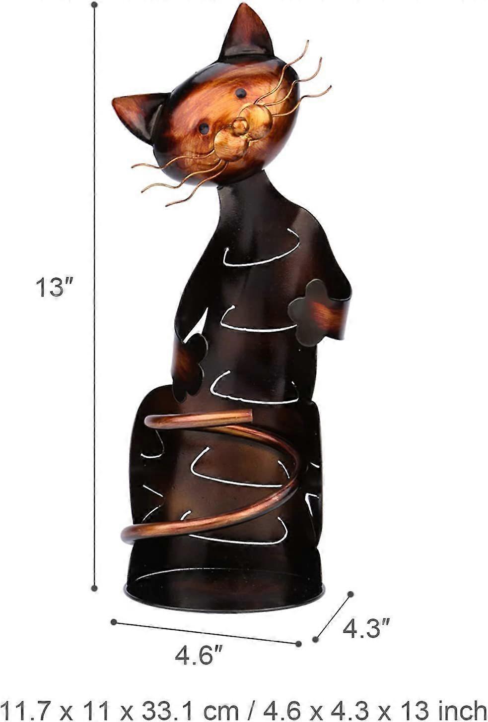 Cat Shaped Metal Wine Rack Wine Racks Bottle Holder Countertop Holder and Stand, Practical Cat Sculptures for Home Decor, Home Decor Crafts