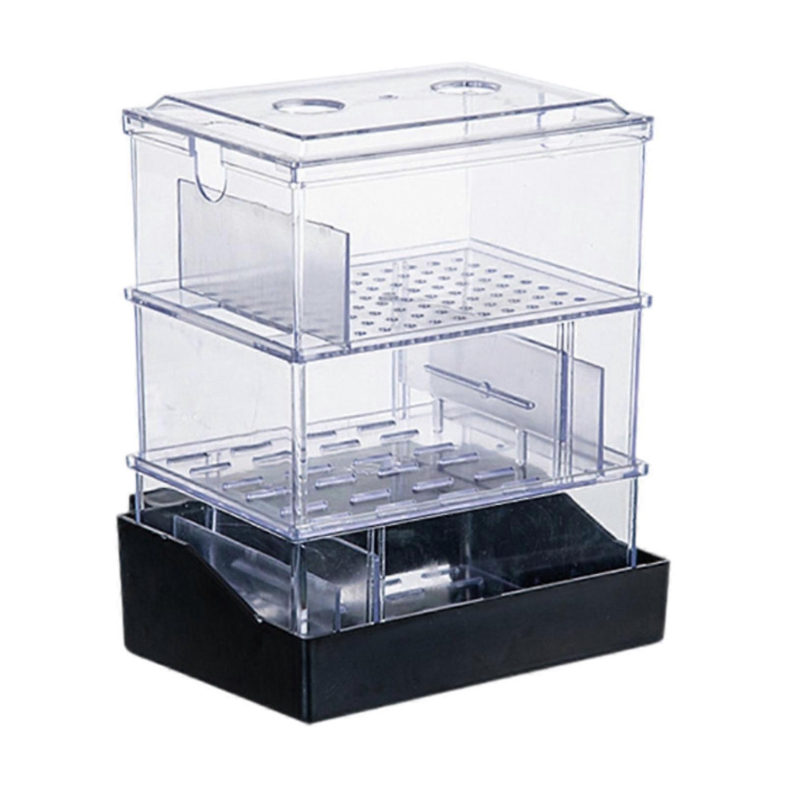 Aquarium Filter Box 2 Layer Quiet Filtration Box Clear Overflow Pipe Filter