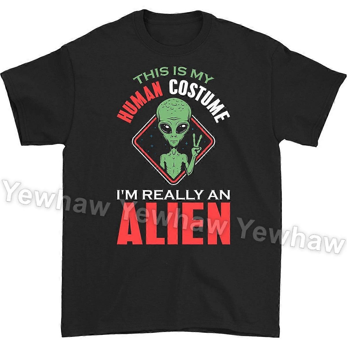 これは私の人間のコスチュームです私は本当にエイリアン面白いTシャツ、UFO愛好家、ハロウィーンのコスチュームパーティーです