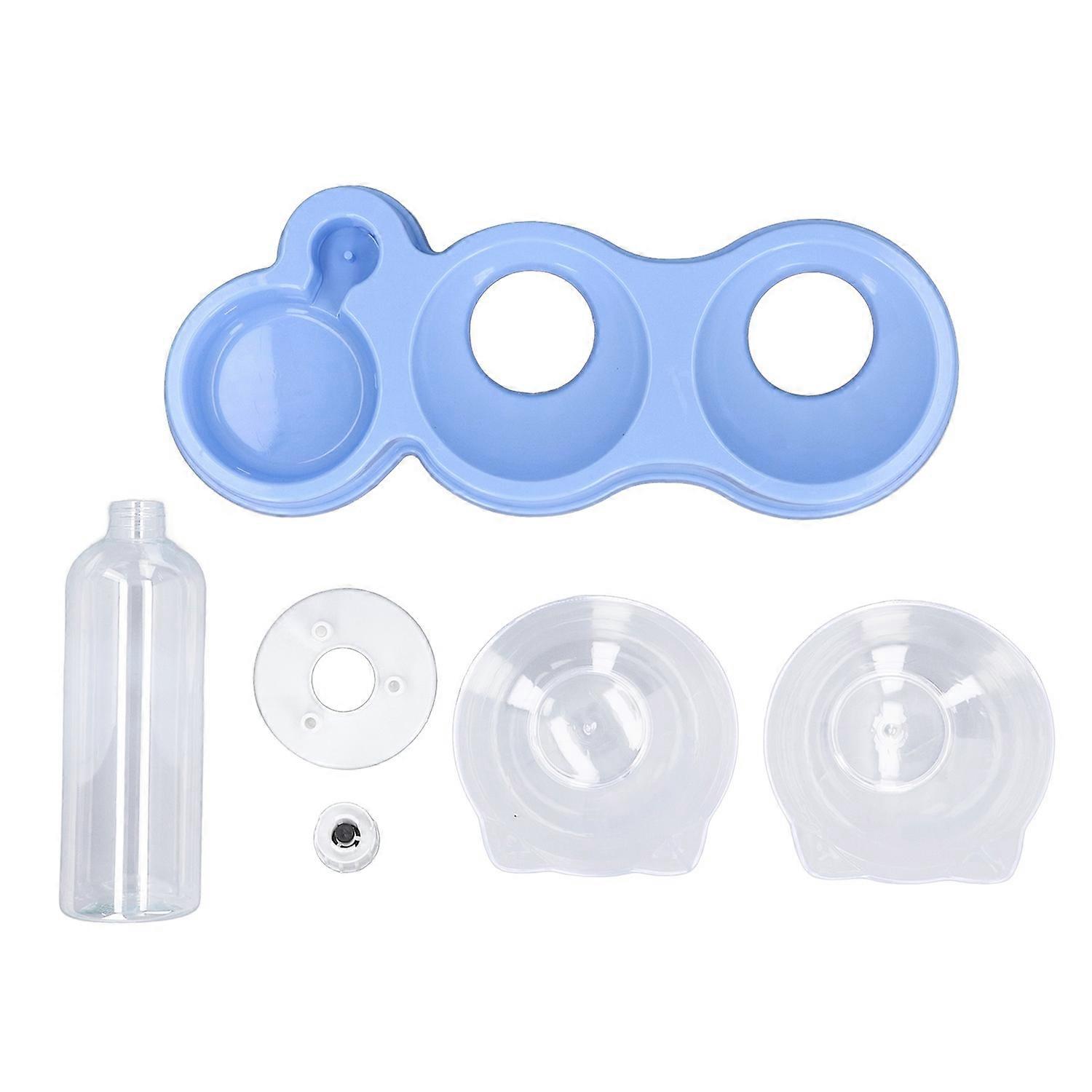 Pet Water Food Bowl with Automatic Water Bottle Tilted Design Enhanced Health Cat Dog Wet Dry Food B