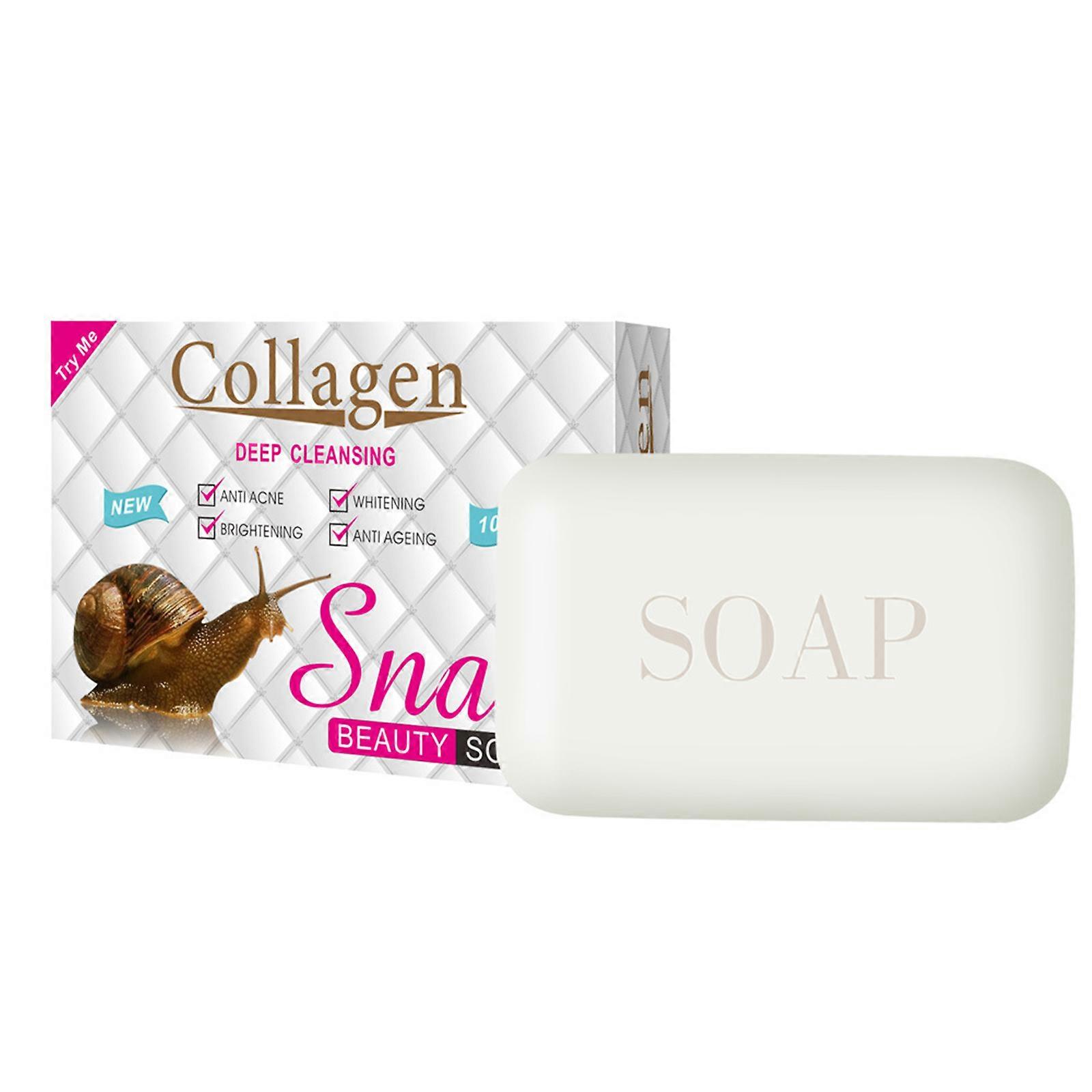 Snail Essence Handmade Soap Body Wash Soap Bar 100g Soap Bar Moisturizing Bar Soap Whitening Brightening Soap Bar White