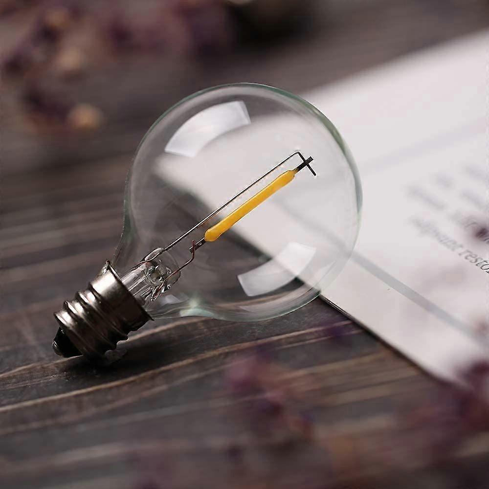 G40 LED電球、0.6W暖かい白色光はE12スクリューベースソケット、屋内屋外パティオ装飾用LEDフィラメント電球に適合します