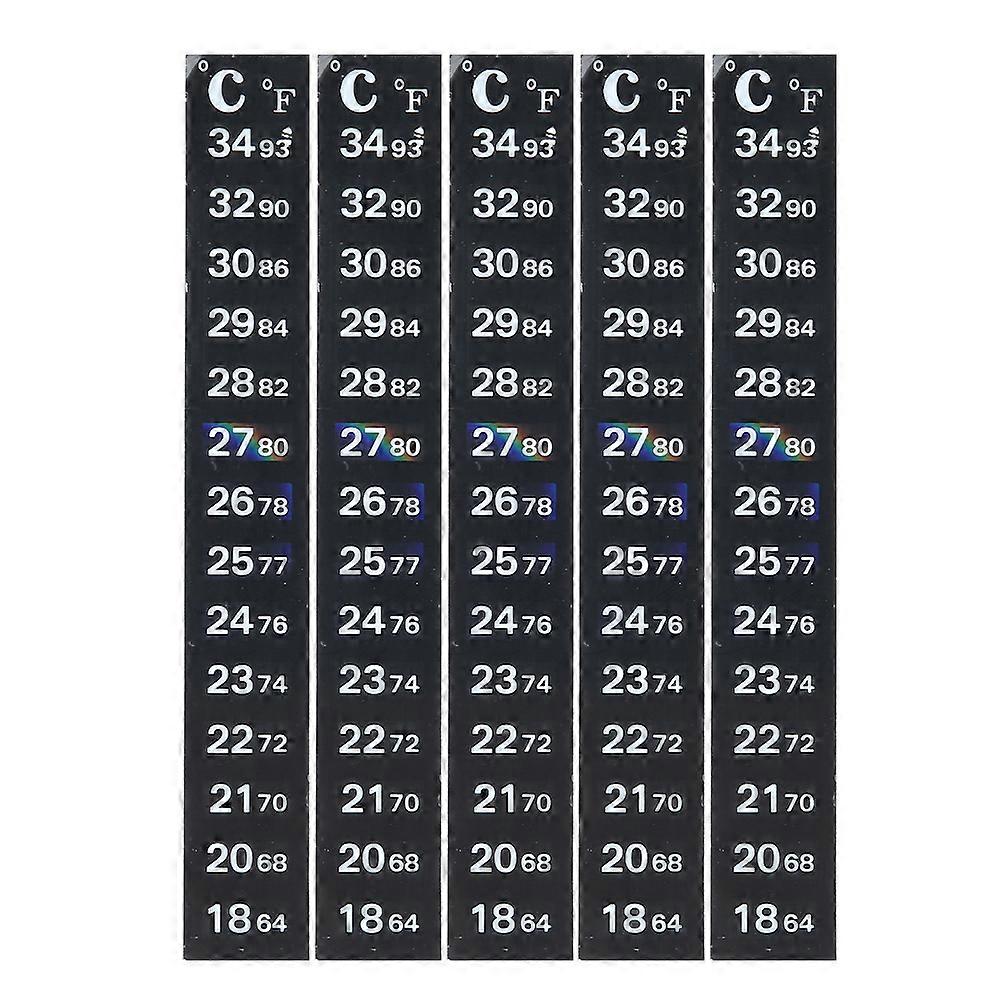 5Pcs Aquarium Fish Tank Thermometer Strip High Precise Digital Dual Temperature Display Sticker Easy Read