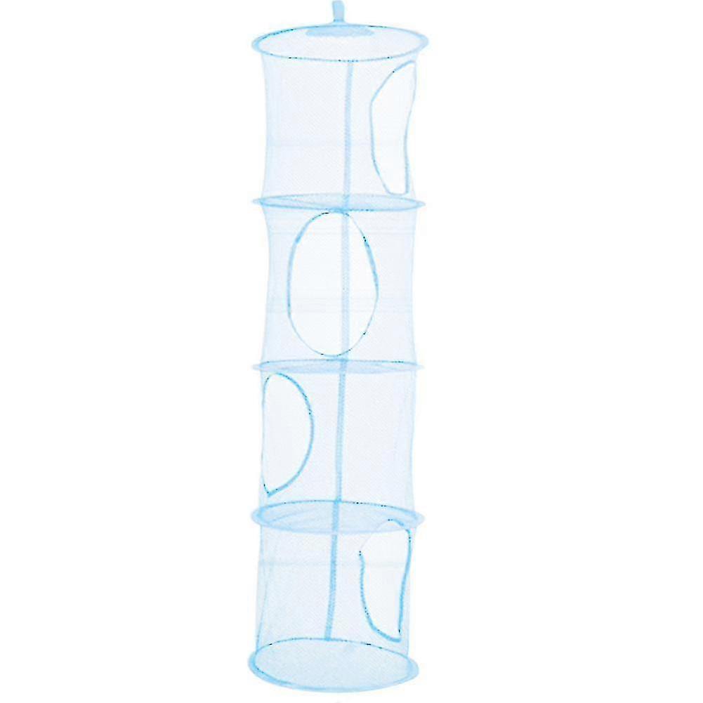 4-Layer Mesh Foldable Kids Toy Storage Rack, Hanging Basket Organizer