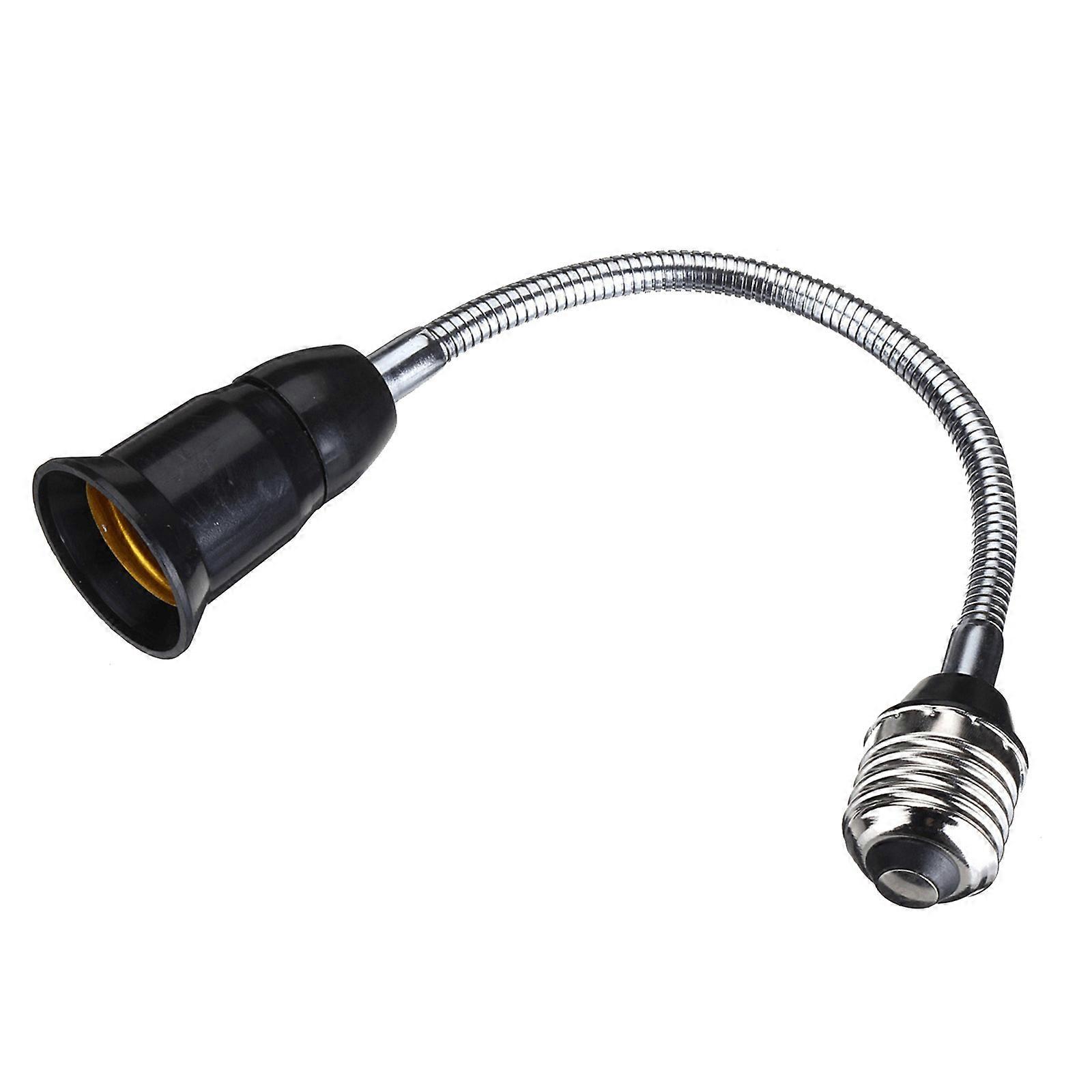 Flexible E27 Light Bulb Extension Adapter Home Lighting Socket Extender with Adjustable Neck for E27 LED Fan Lamp