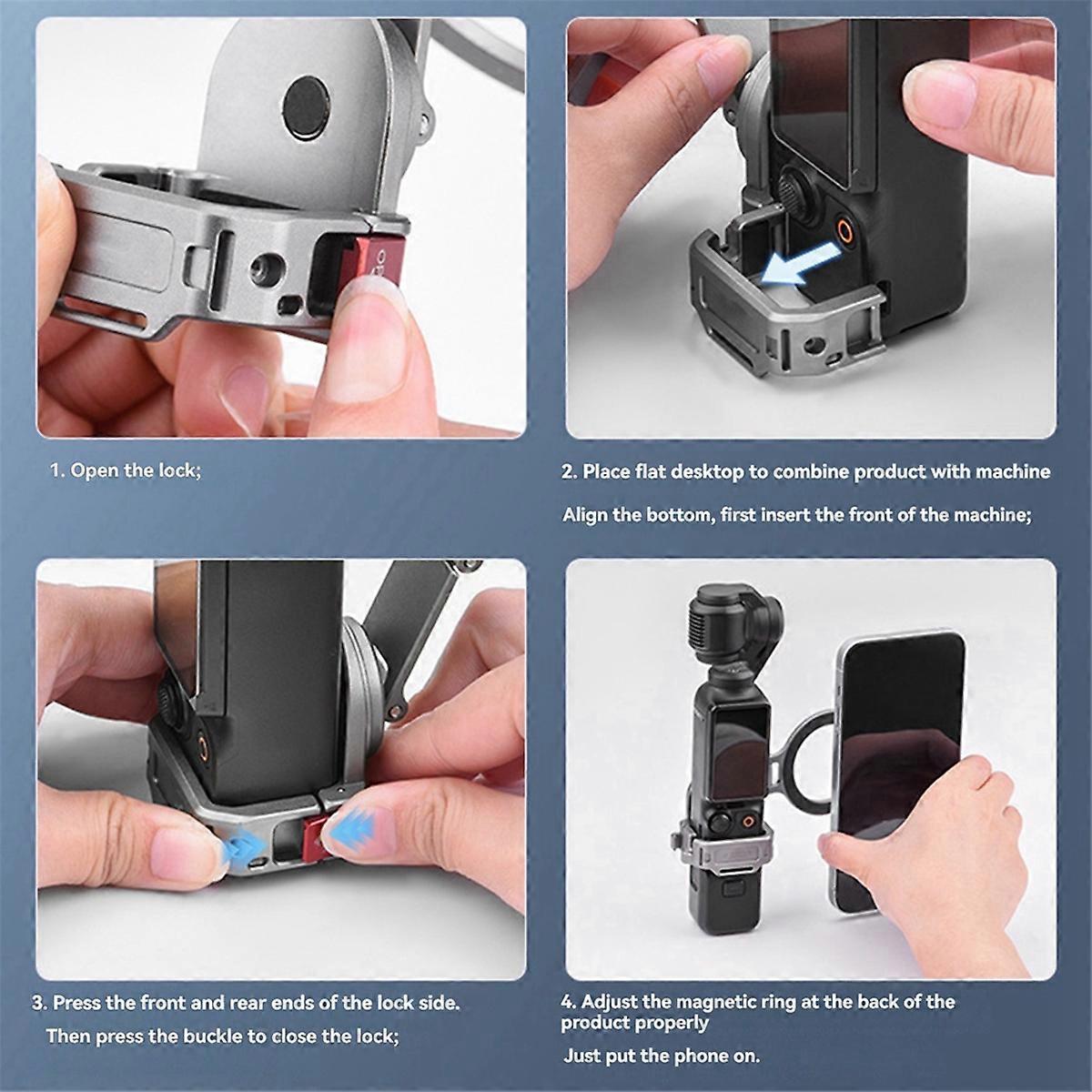 Teleprompter Holder for DJI Osmo Pocket 3 Magnetic Adapter Frame