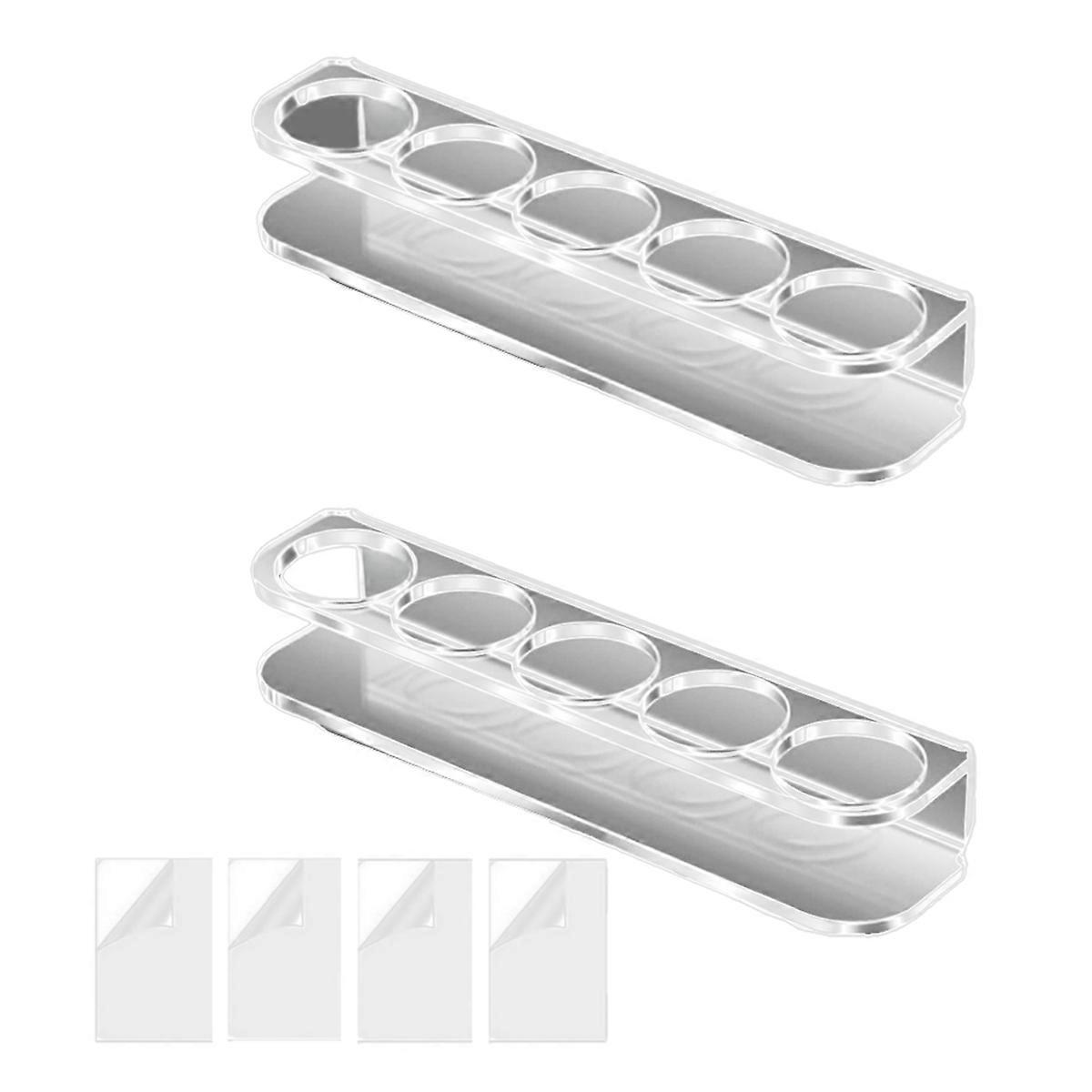 Acrylic Insulin Vial Holder for Refrigerator - Wall-Mounted Storage Compatible with U-100 Vials, 24mm Diameter
