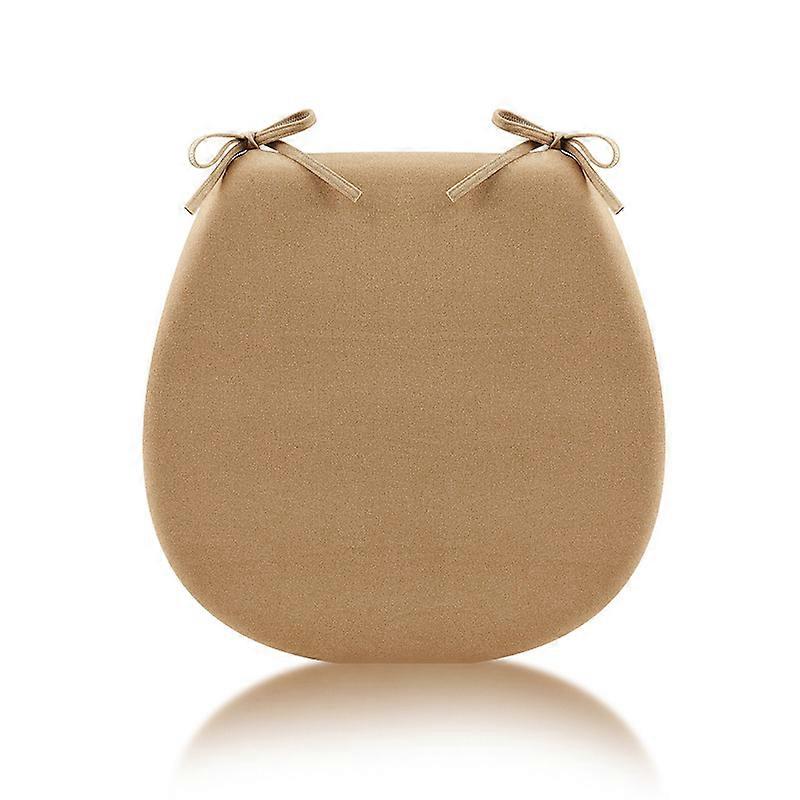 Thickened memory foam chair cushion horseshoe-shaped kitchen chair cushion easy to clean non-slip breathable khaki