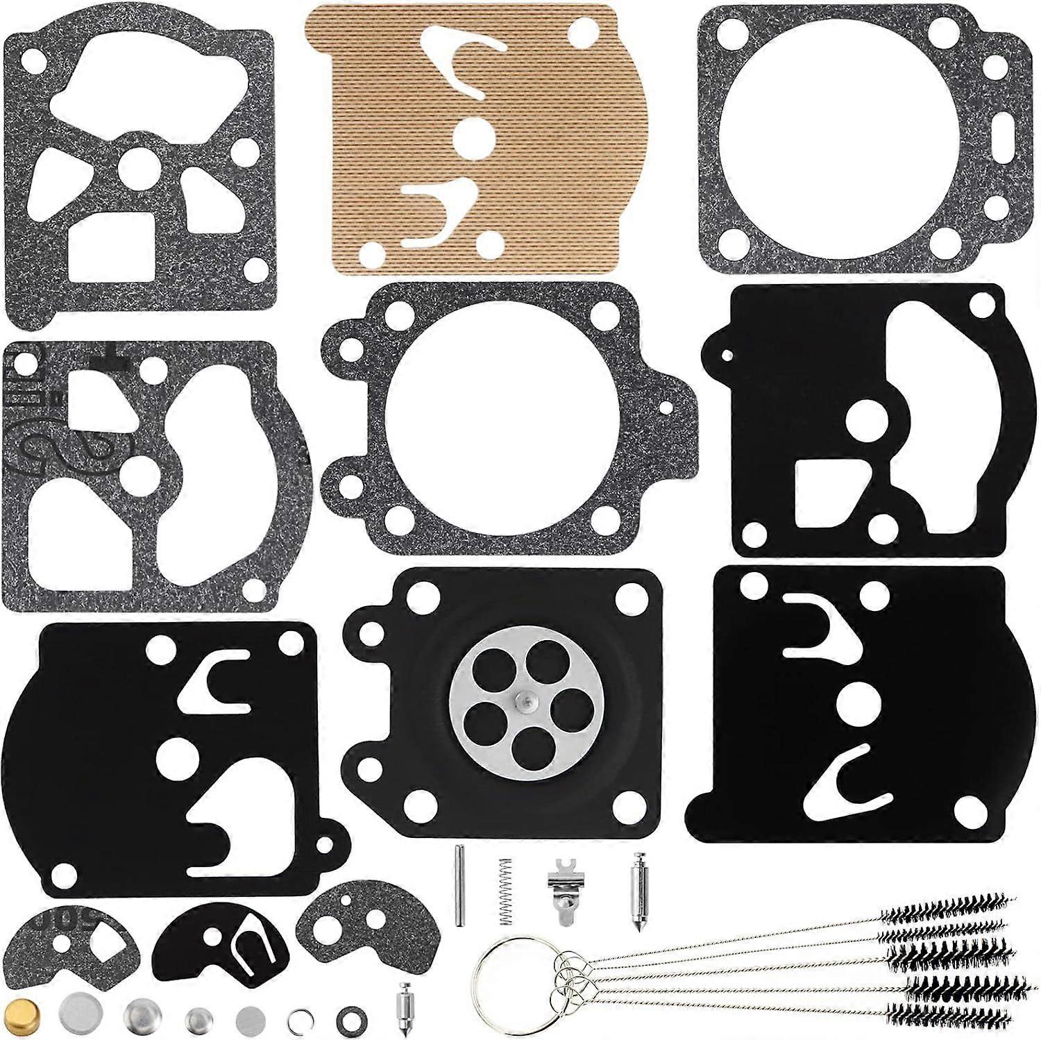 Carburetor rebuild repair kit compatible with K10-WAT D10-WAT WA WT Series 2-Stroke Edgers Mowers Leaf Blowers Chainsaws Poulan Weed Eaters Ryobi Ryan