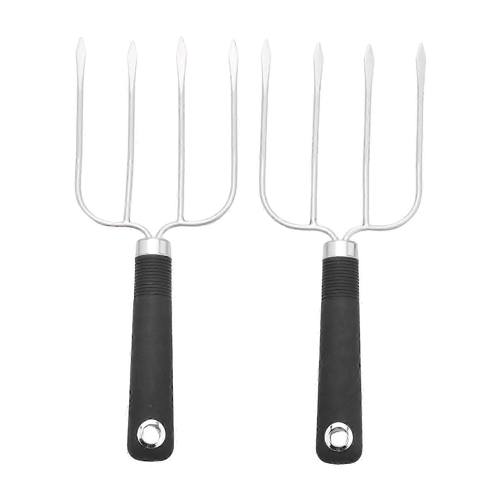 2Pcs Meat Fork,Poultry Roast Forks,Roast Chicken Forks with Slip Resistant Grip,Turkey Forks,for BB