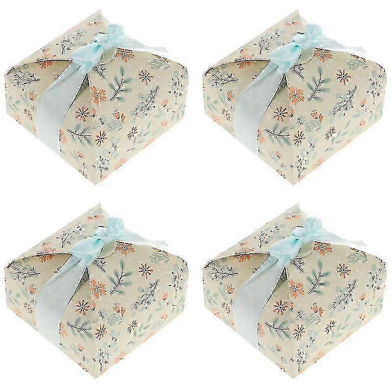 7.5X7.5cm Assorted Color Wrapping Paper 20pcs Wedding Candy Storage Boxes Paper Candy Packing Boxes