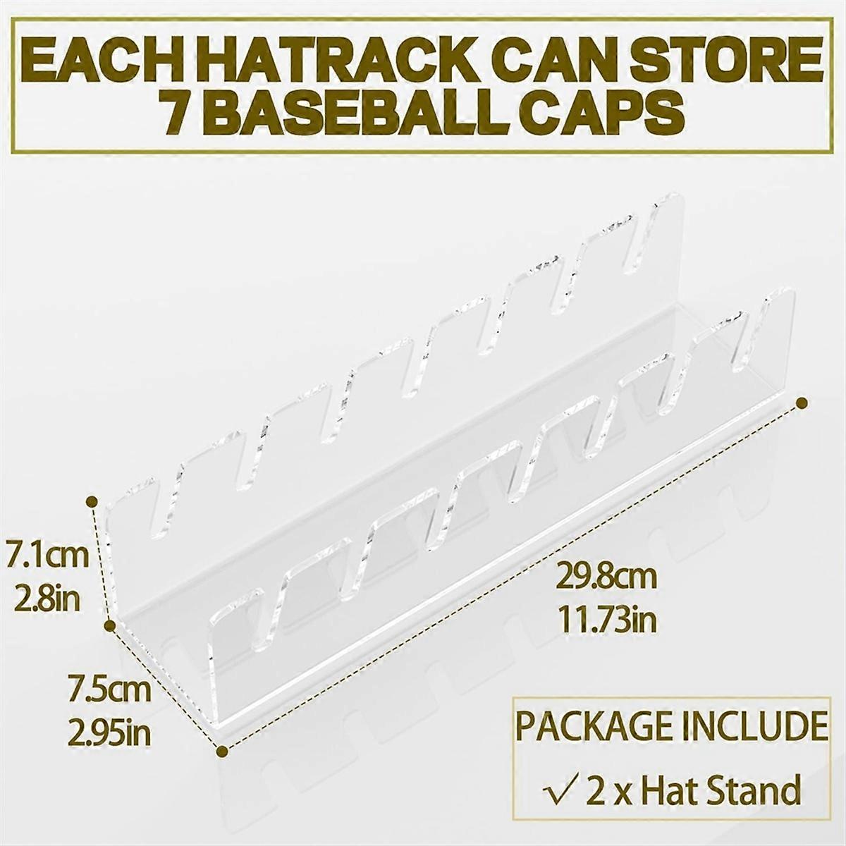 Hat Stand for Baseball Caps,2Pcs No Install Hat Organizer,Black