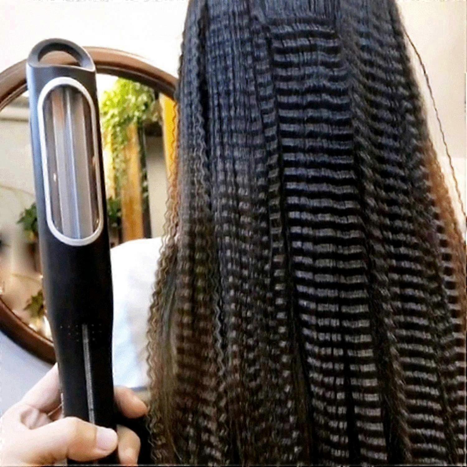 Professional Ceramic Tourmaline Rotating Hair Crimper for Automatic Styling & Perm