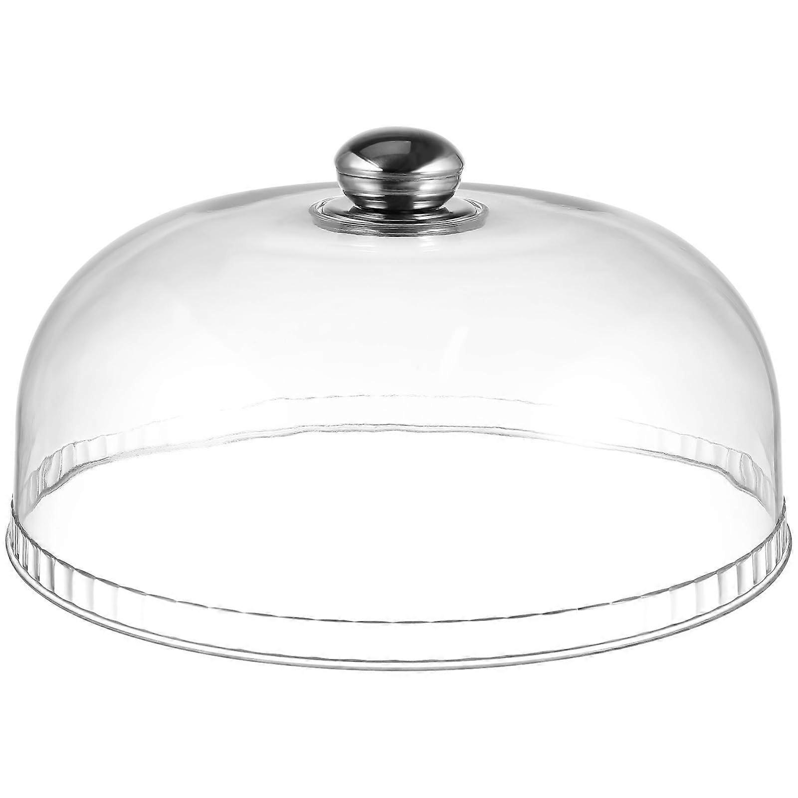 Plastic Cake Dome Cover, 10 Inch Round Dessert Display Stand, Clear Cake Platter Cover, 26x26x11 CM