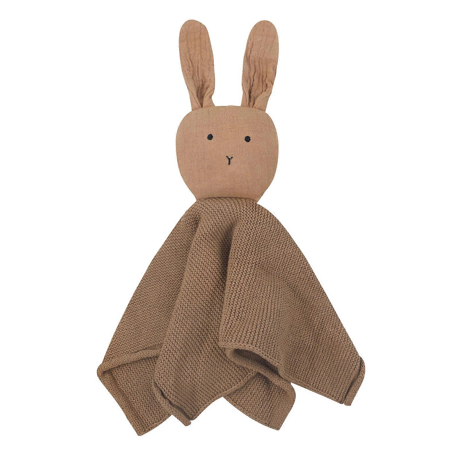 Soothe Appease Towel Sleeping Doll Cotton Comforter Blanket Security Blanket Cute Rabbit Pattern Snuggle Toy Sleep Toy