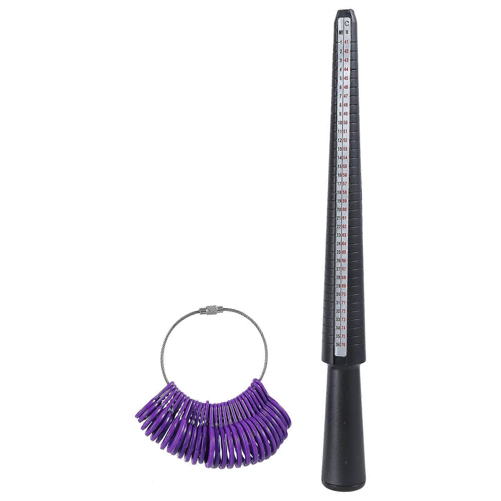 Durable Mandrel Finger Gauge Ring Sizer Jewelry Making Measurement Standard Sizes Tool Set Convenient Ring Size Stick Multi