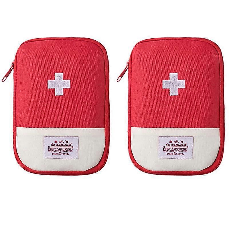 Mini First Aid Bag 2-Pack – Portable Empty First Aid Set Bags for Travel, Gym, and Home – Durable Material, Compact Size
