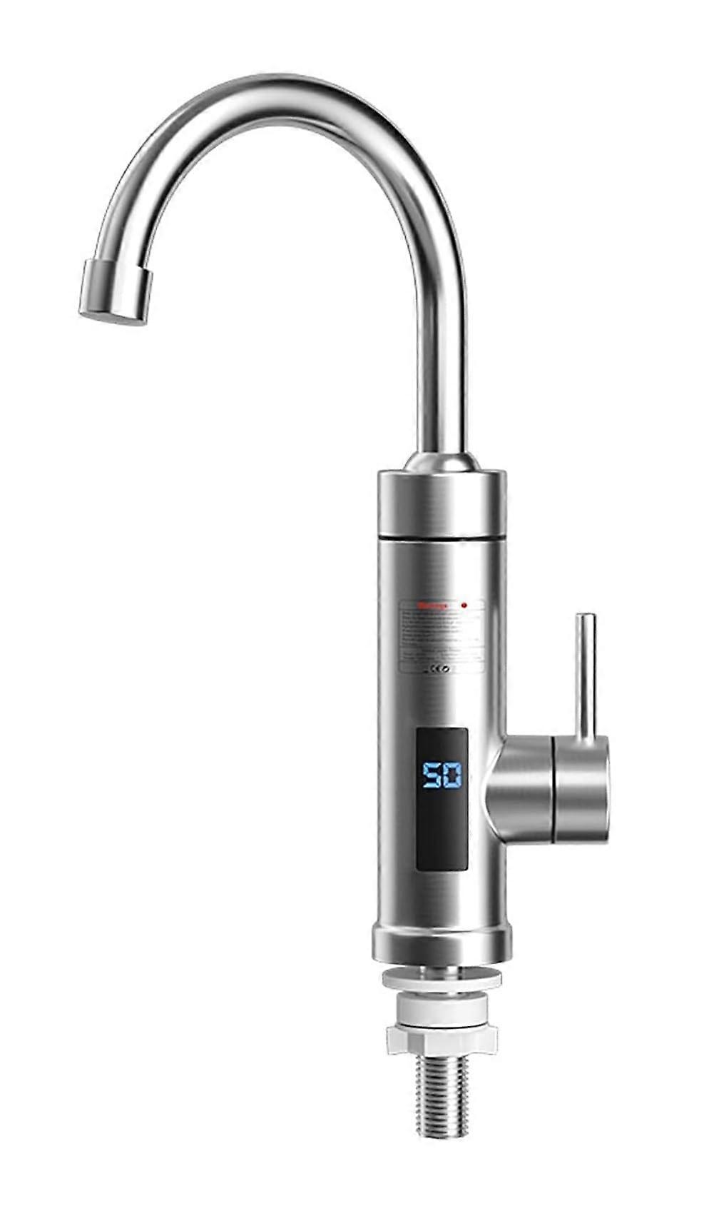 Instant Hot Water Faucet Heater 110/220V Stainless Steel Tankless Tap 360° Rotate with Real-time Temperature Display