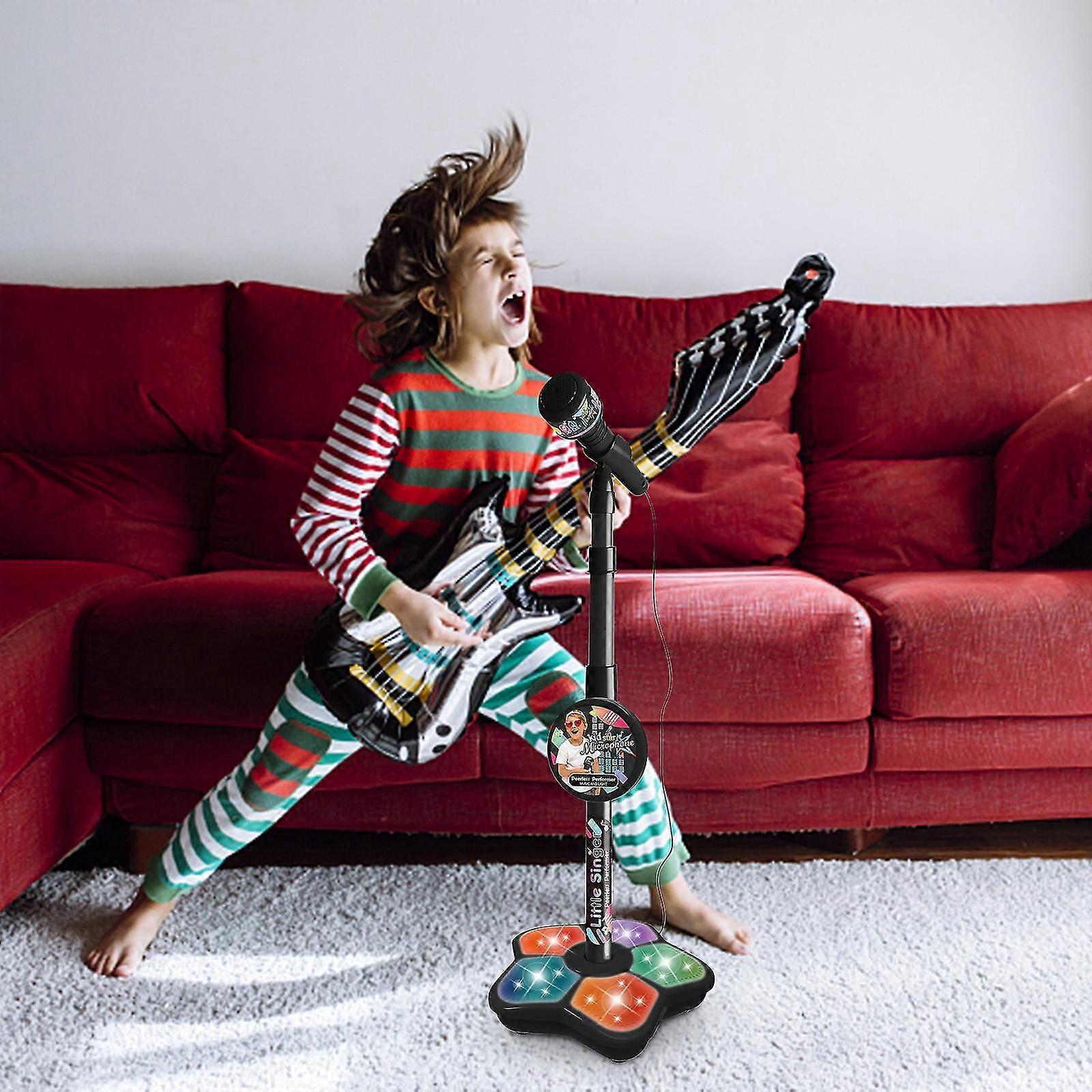 Microfone Infantil Microfone com Stand Simulation Karaokê em pé Bebê Cantando Brinquedos