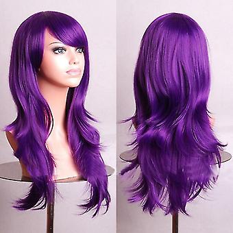 Anime Cosplay Full Wig Long Curly Wavy Hair Women Fancy Dress Up