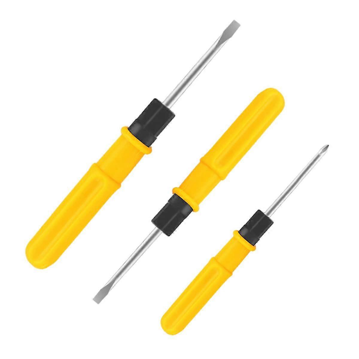 Multi-purpose three-piece screwdriver set tool small cross dual-purpose screwdriver tool