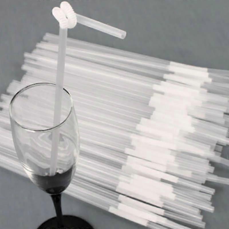Long Transparent Party Extra Flexible Drinking Bendy 100pcs Straws