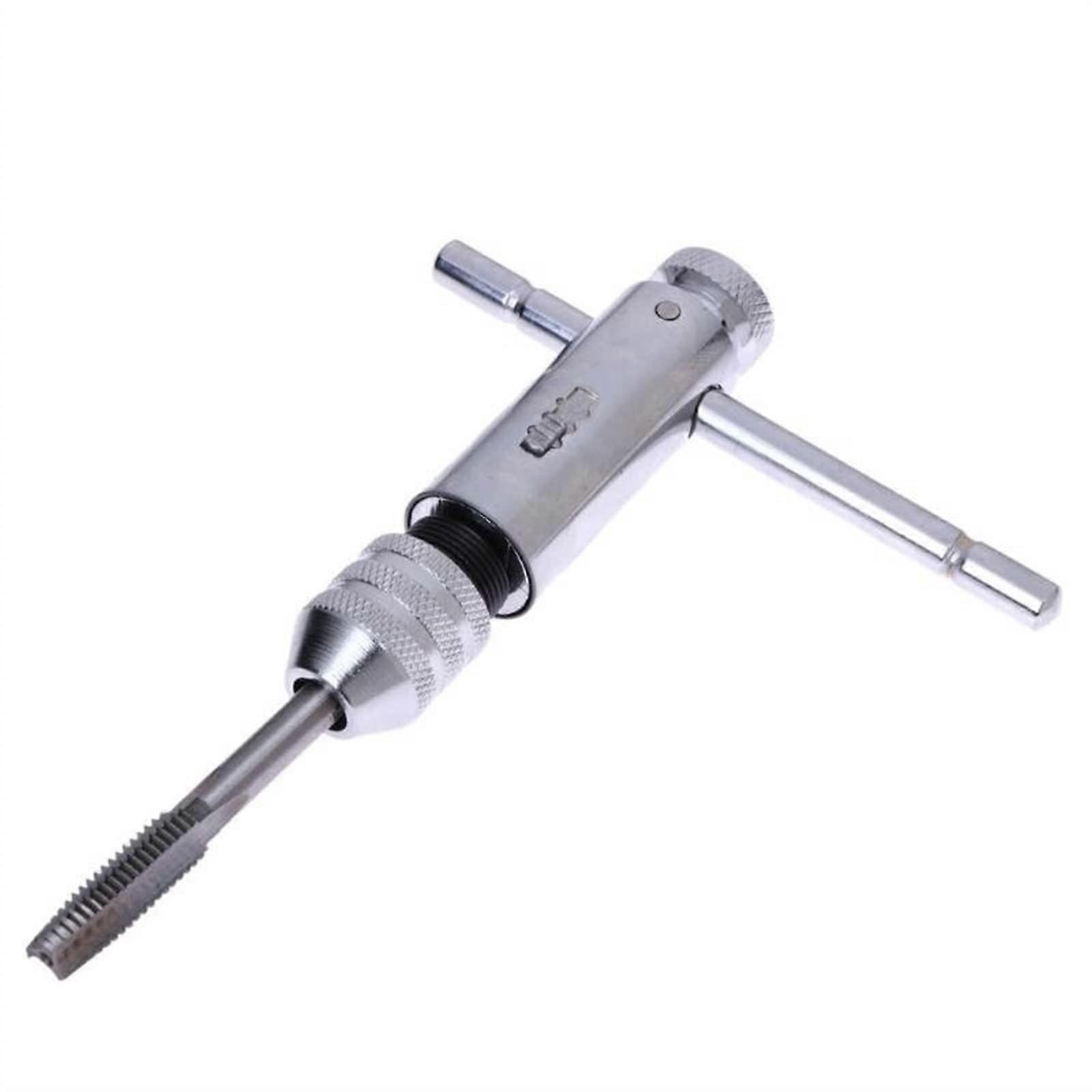 5PCS Metric Tap Set M3-M8 Spiral Point Taps and Dies Hand Tool for Metal and Wood with Tap Wrench - Color A