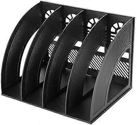 Magazine Holder with 4*Compartments, Desk Organizer Magazines, A4 Size File Holder Documents Books