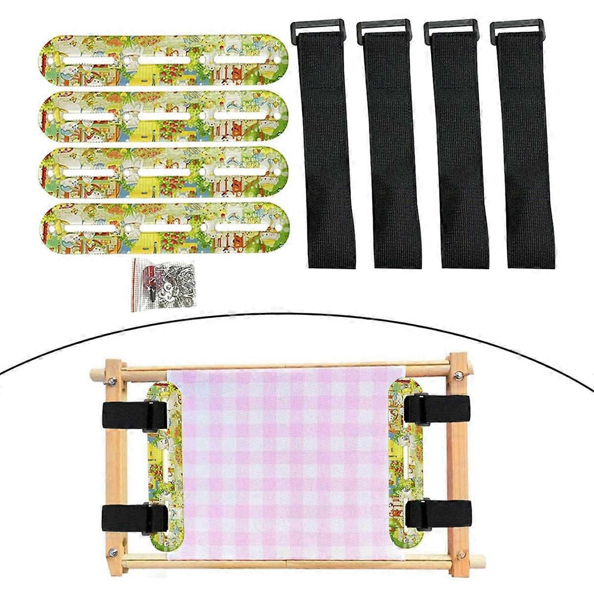 1 Set Side Tensioners for Embroidery High Elasticity Fabric Tension Embroidery Clamp Adjustable Fabric Fastening Clip E