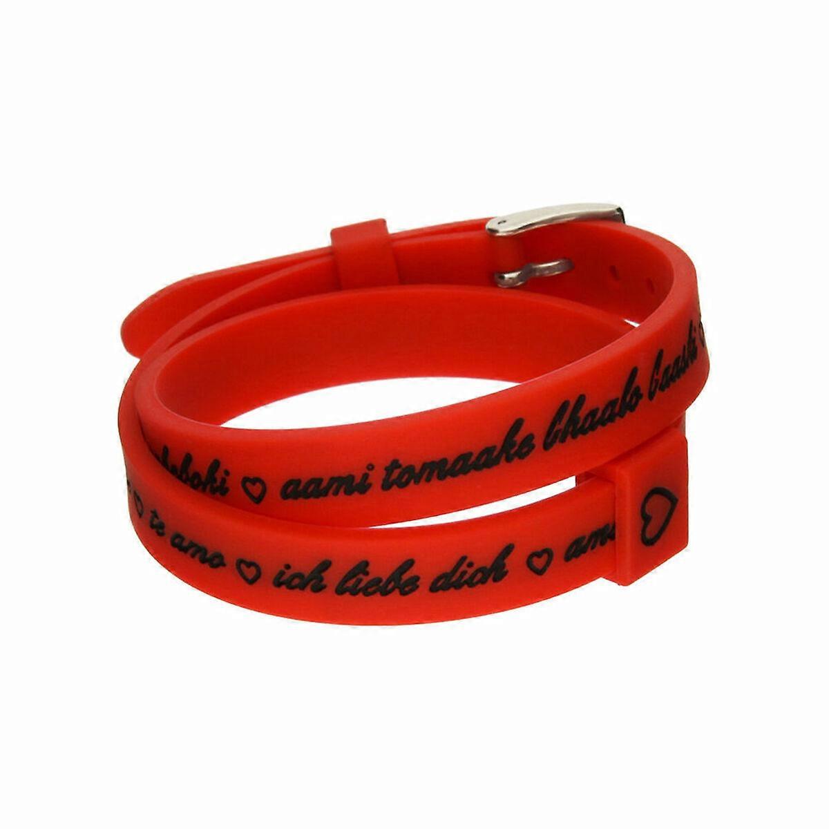 Ladies' bangle il mezzometro I LOVE YOU SILVER - SILICONE BRACELET