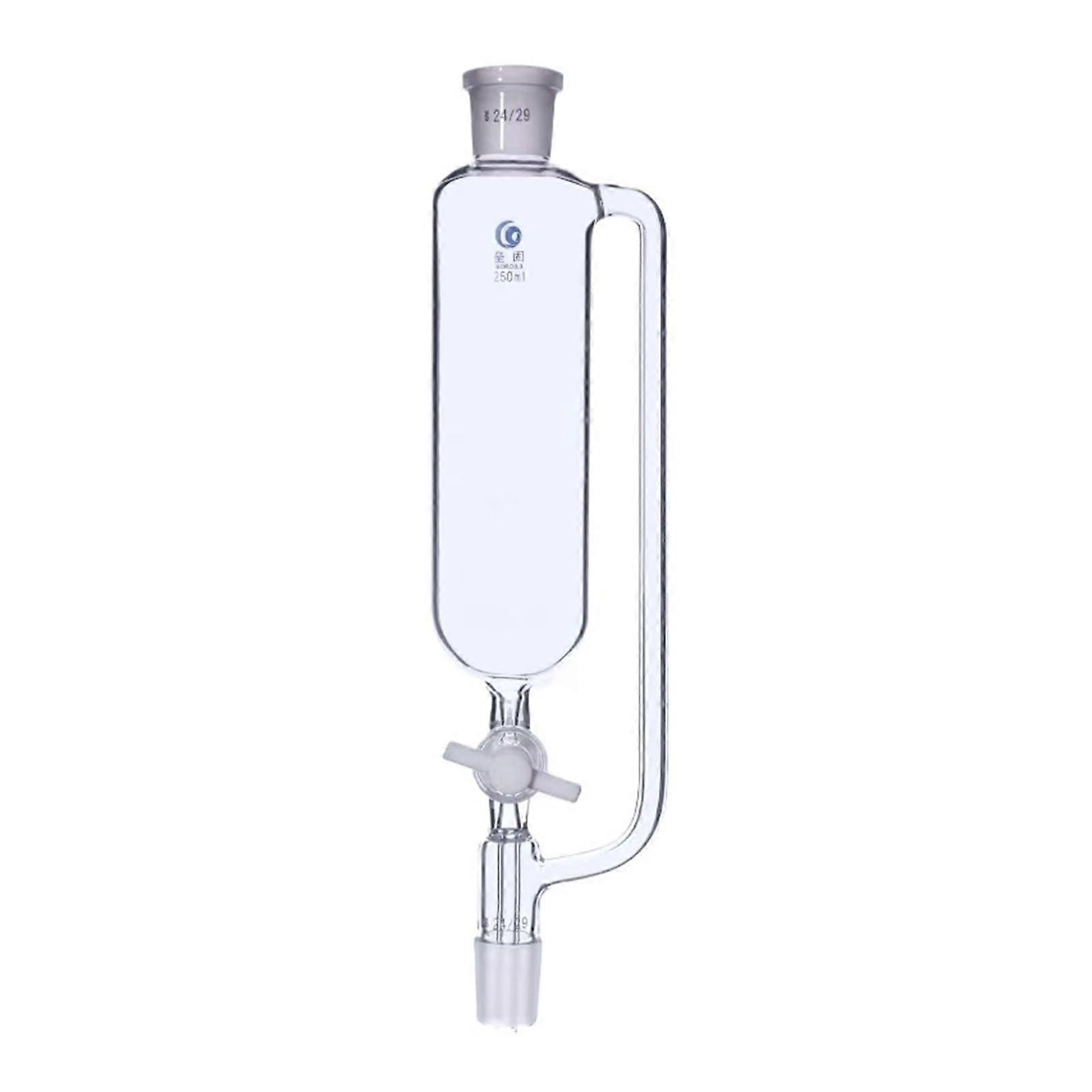 1Piece 25ml to 1000ml Lab Glass Constant Cylindrical Shape Separating Funnel Constant Pressure Dropper Funnel with PTFE Piston(50ml 24x24)