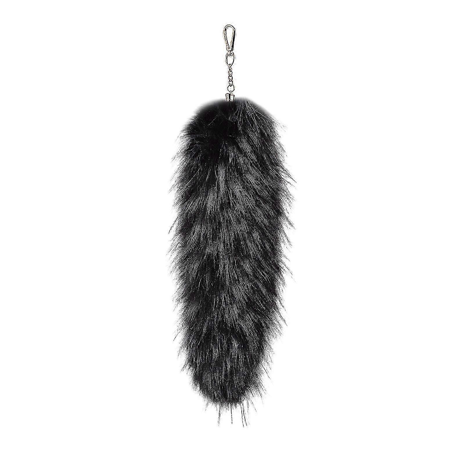 Furry Fox Tail Keychain Pendant Soft Imitation Fur Bag Charm Decorative Keyring Charm Versatile Keychain Ornament