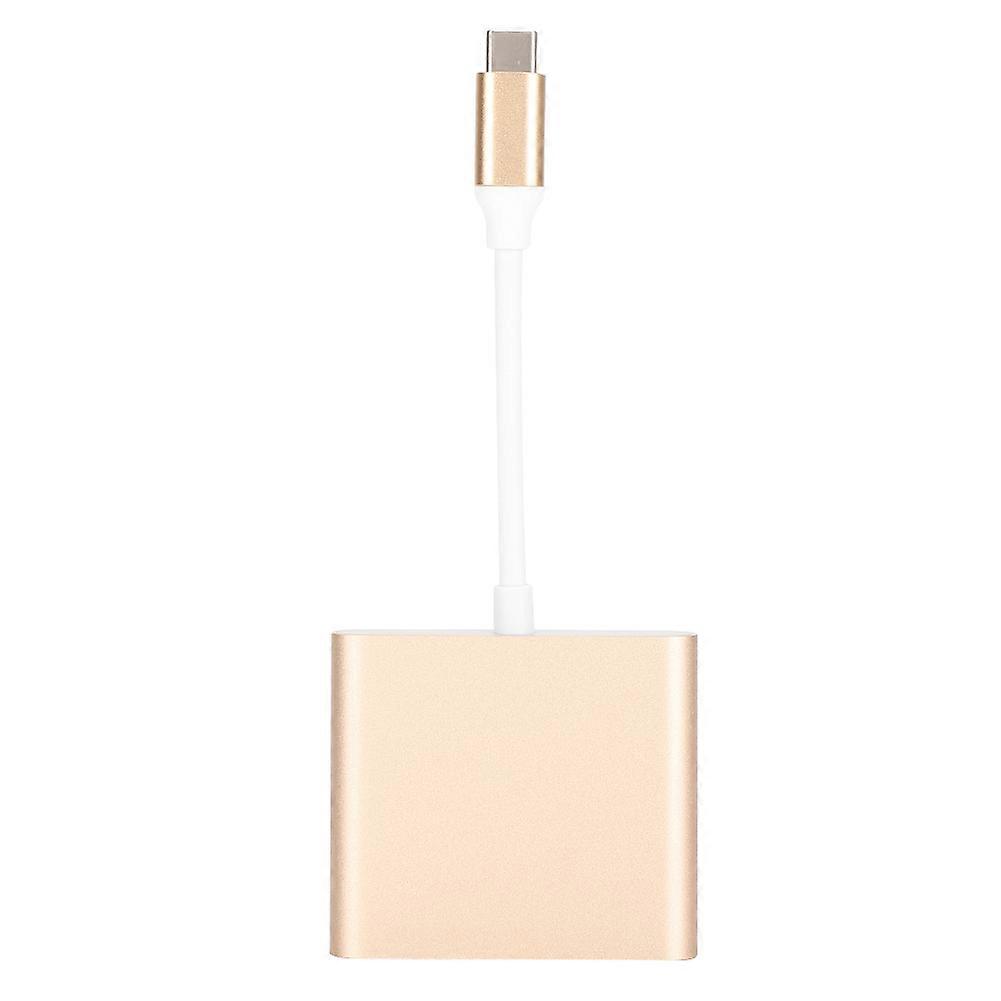 Type&#8209;c to HDMiUSB3.1 Converter Aluminium Alloy Shell Compact Multi&#8209;Port Support 1080P