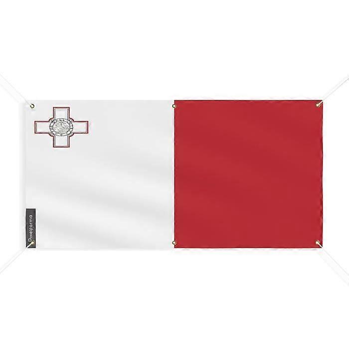 Malta Flag Banner 6 Grommets 40x80cm Polyester