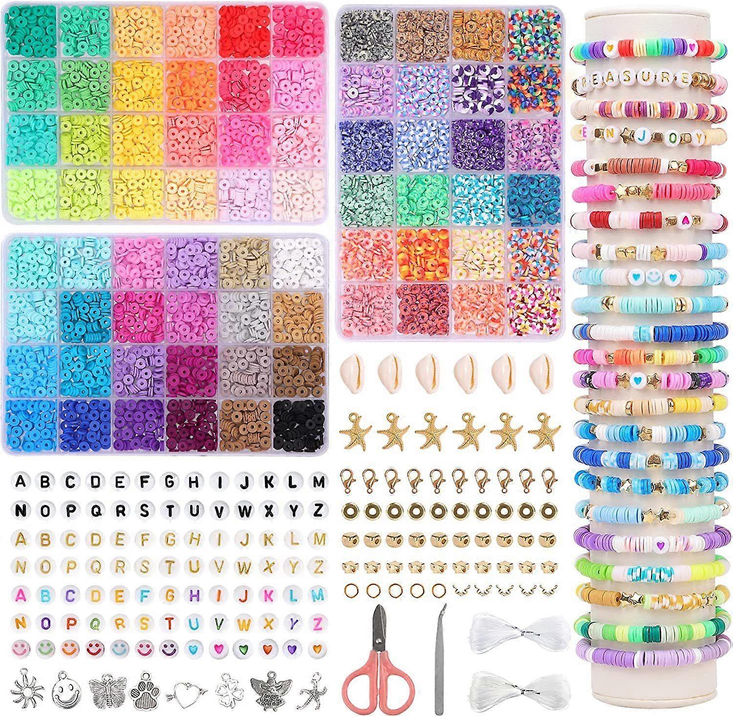 1pcs soft clay letter bead set 72 colors