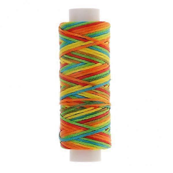 2x1 tekercses lapos viaszolt poliészter menetzsinór varrási kiegészítőkhöz Rainbow