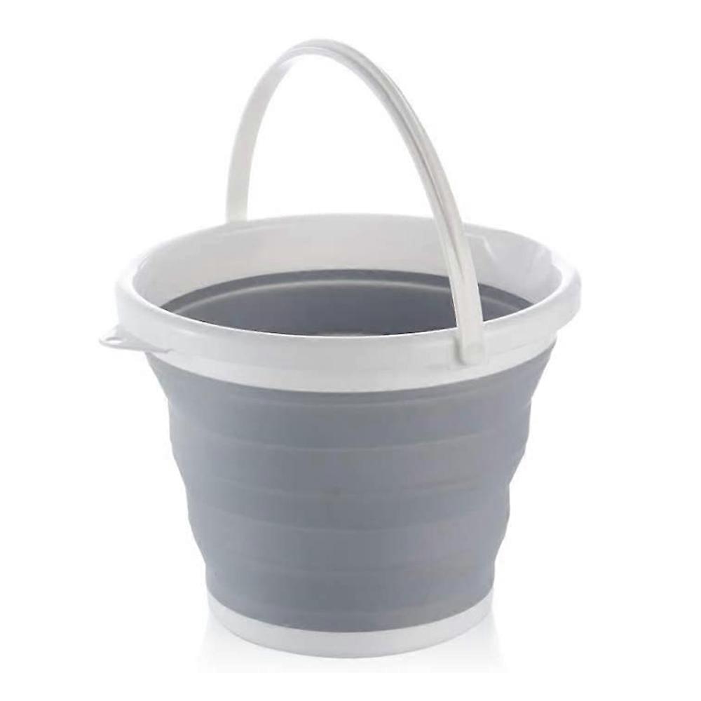 Folding Bucket|5L Round Folding Bucket - Grey